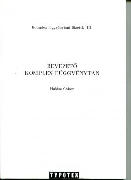 Bevezető komplex függvénytan